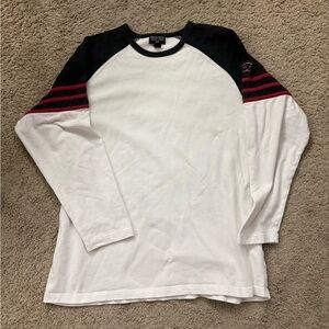 Ralph Lauren White and Black Long Sleeve Tee